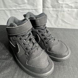 Nike Court Borough Mid Little Kids Sneakers, 870026-001, Black