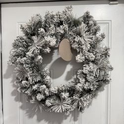 Flocked Christmas Wreath 
