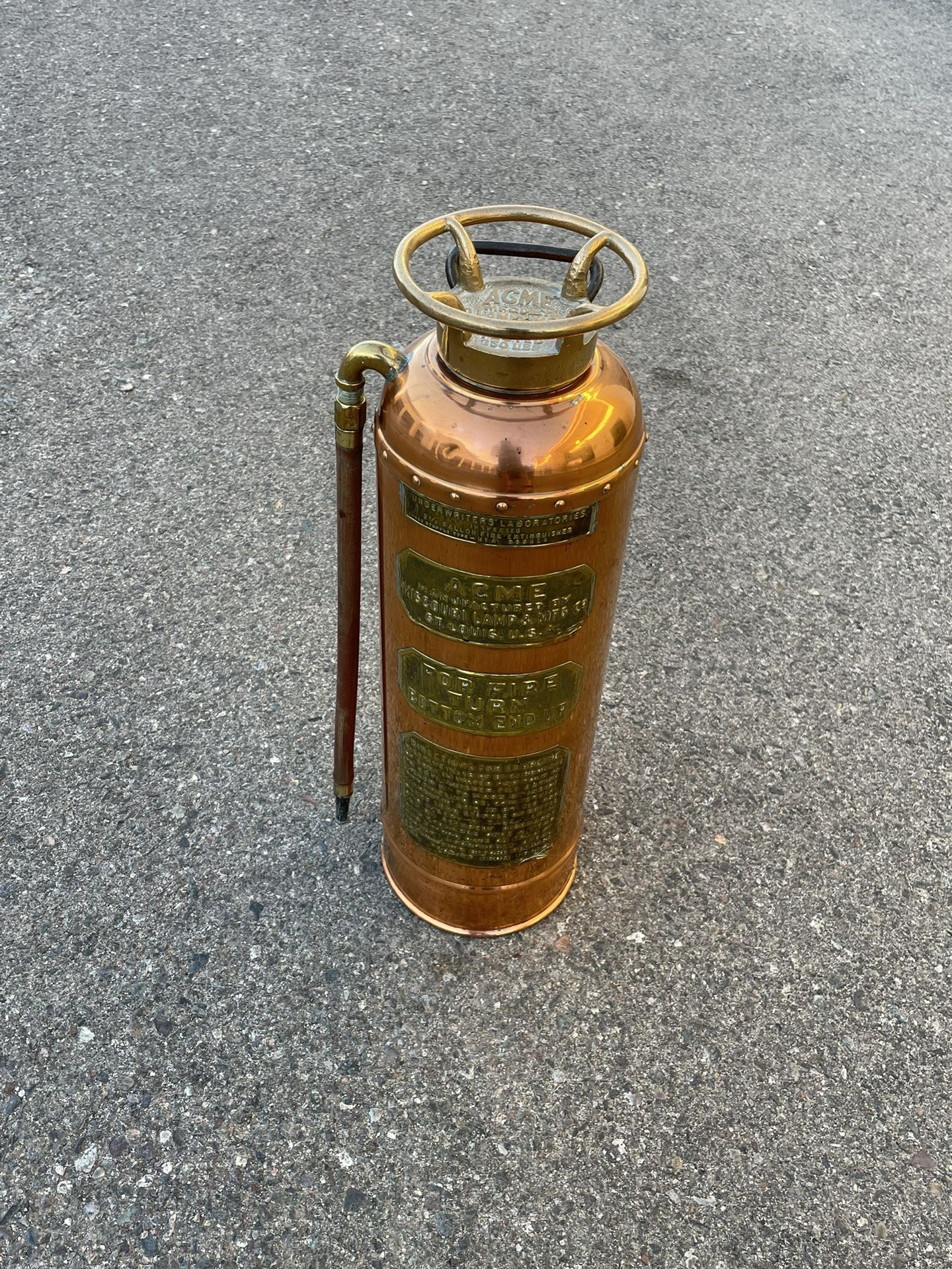 Vintage Acme Fire Extinguisher Antique