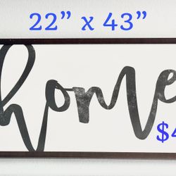 “Home” Framed Canvas