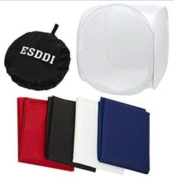 Esddi 32" 80cm Photography Photo Studio Shooting Tent Diffusion Softbox Kit Photo Studio Soft Box Cube Light Tent w 4 Backdrops new