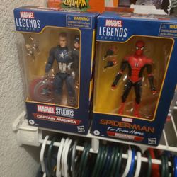 Captain America And Spiderman Action Figures