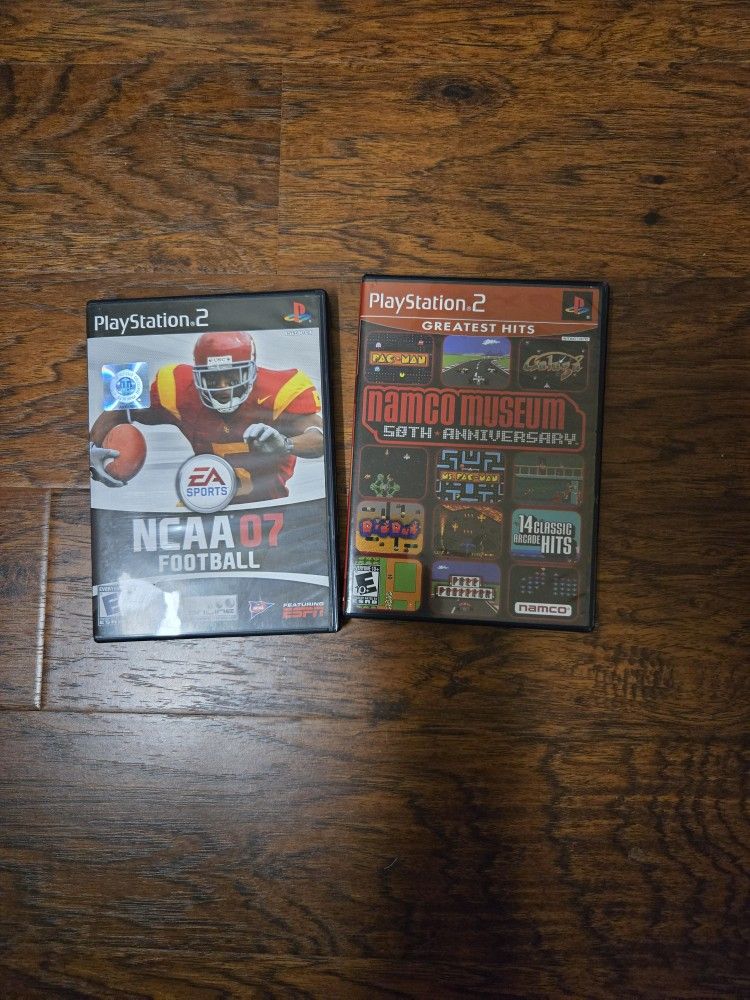 PS2 NCAA 07 Football And Arcade Namco Museum Games