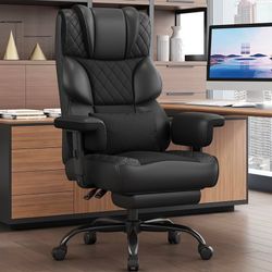 Vonesse Big and Tall Office Chair, Desk Chair with Soft Adjustable Armrests, Ergonomic High Back Gaming Chair with Lumbar Support, Executive Computer 