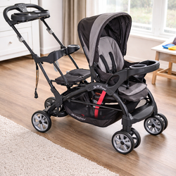 Baby Trend Sit N Stand Double Stroller – Toddler Seat + Standing Platform