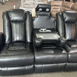 OM• $38 Initial • Brand New//2 piece power reclining sofa and loveseat