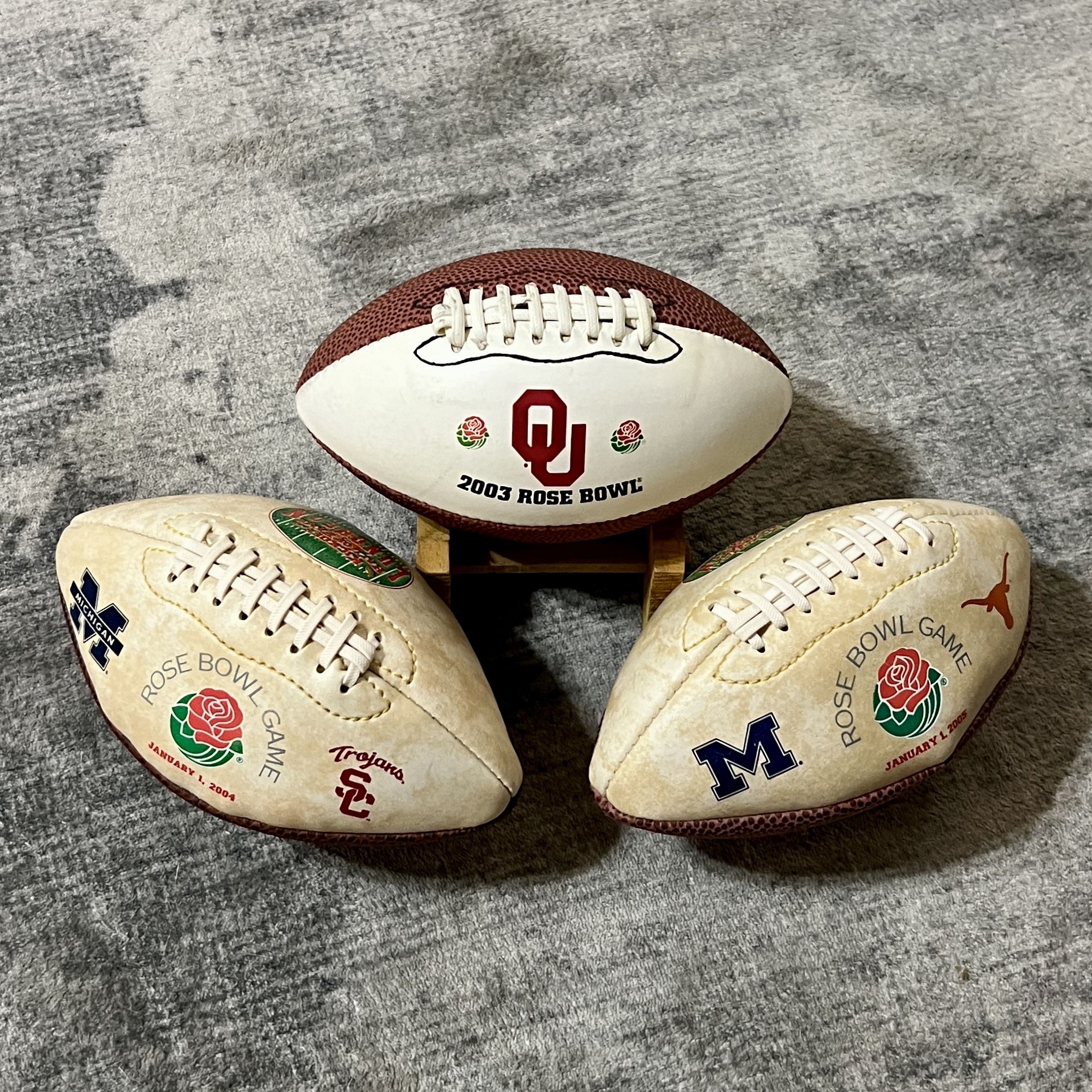 Souvenir Miniature Football Rose Bowl Game 2003, 2004, 2005