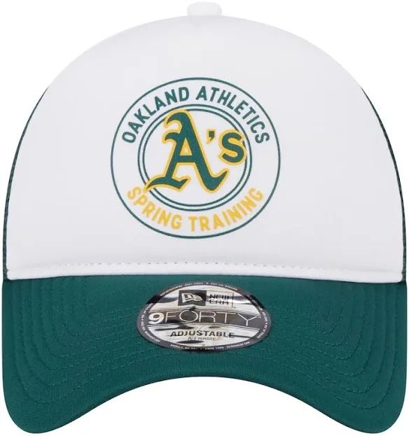 Oakland A’s Spring Training Trucker Hat – 9FORTY Adjustable (Green/White)