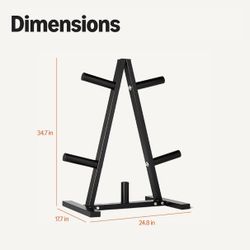 Amazon Basics Weight Plate Tree Rack
