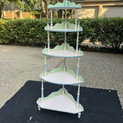 Hand Painted Pastel Corner Shelf