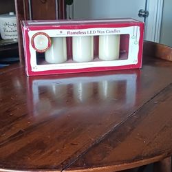 Flameless LED Wax Candles Flickers & Glows Vanilla Scented