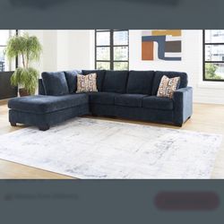 Blue Chaise Sectional 