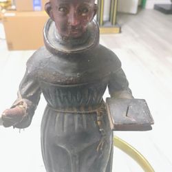 Antique very old Catholic polychrome wood sculpture