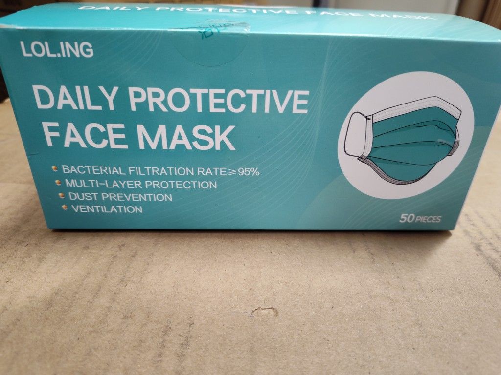 New Unsealed Face Masks - 40 Pack Box