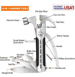 Mini Hammer Multi Tool NIB