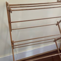 Antique Wood Clothes Drying Rack