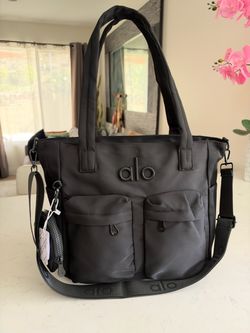 Alo Yoga Black Tote Bag with Crossbody Strap