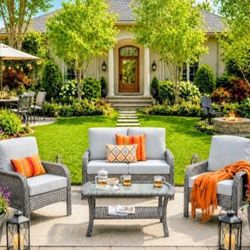Four-piece Patio Chair Set Brand New Outdoor Patio Furniture 🚎🚛🆕