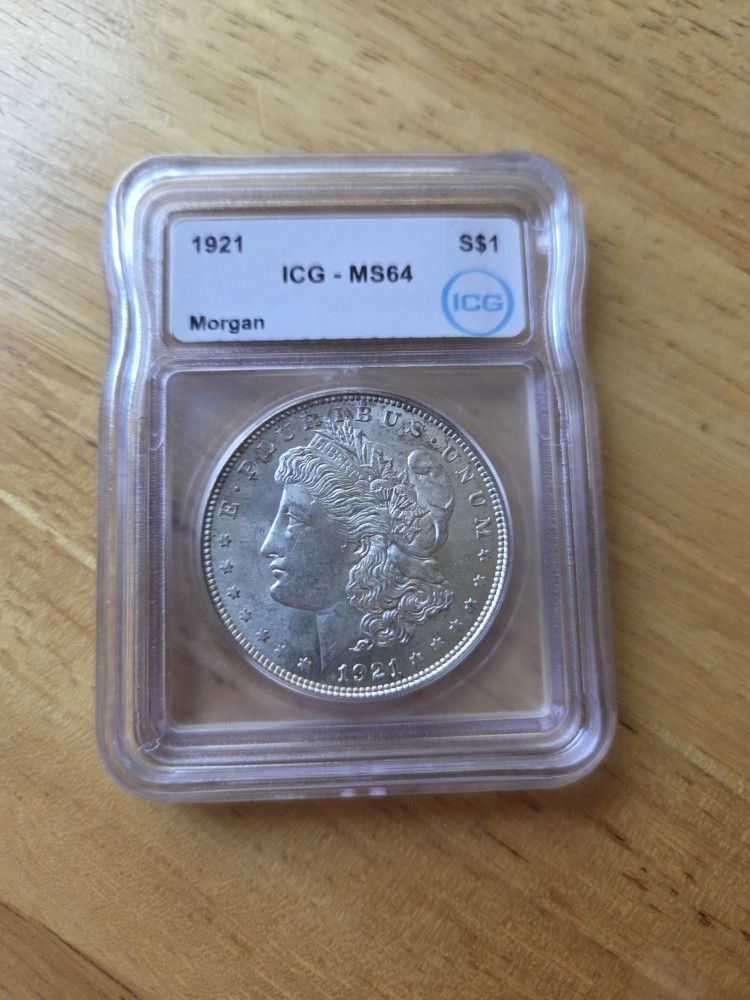 1921 Morgan Silver Dollar (MS64)