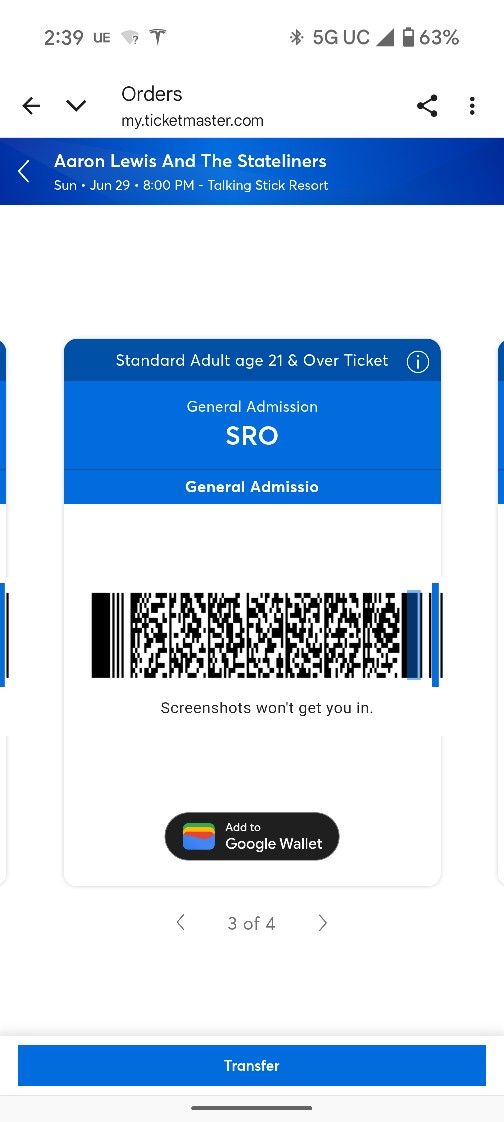 GA Tickets Aaron Lewis