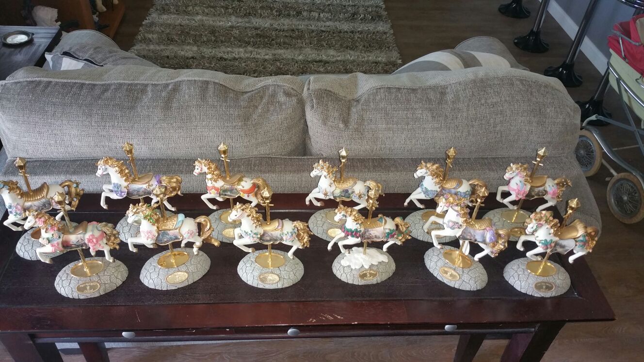 Thomas Kinkade carousel horse collection