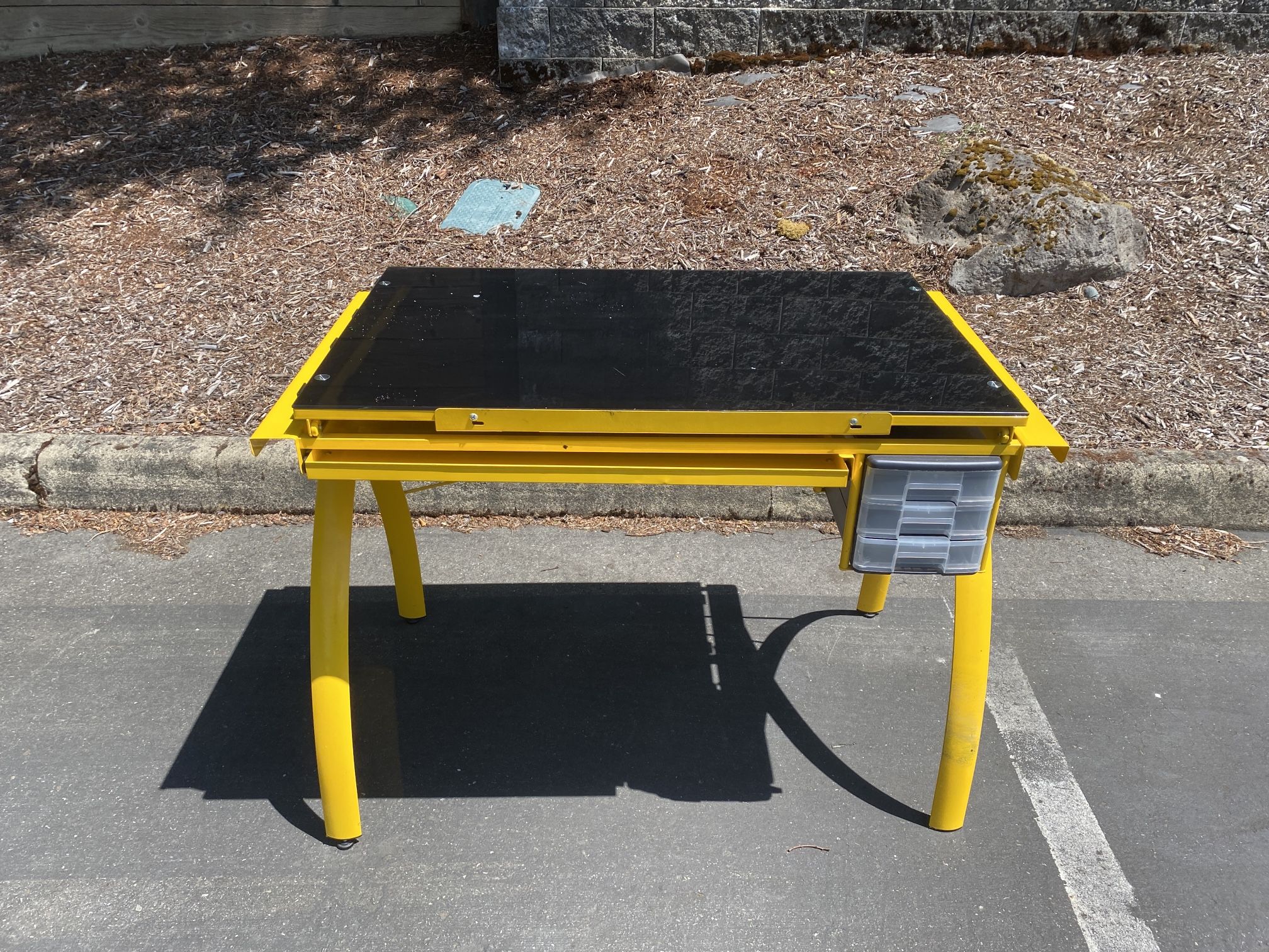Glass Top Drafting Table