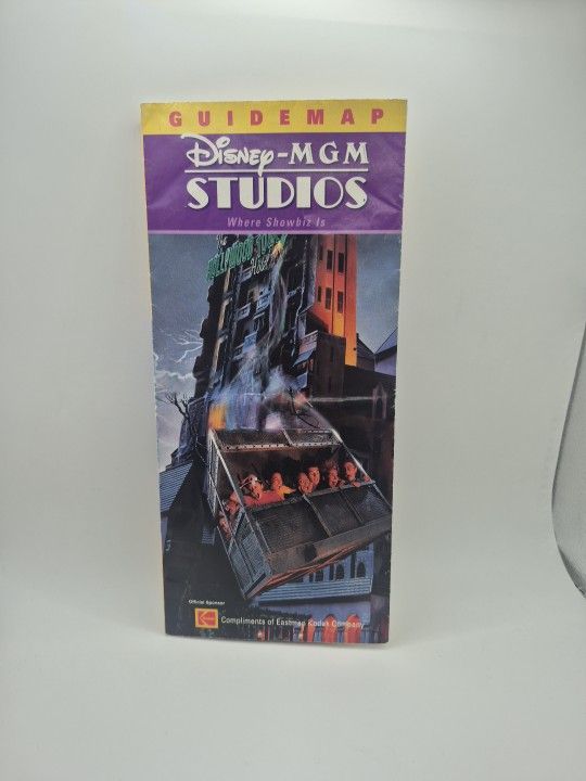 MGM Studios Where Showbiz Is Tower of Terror Guidemap Disney Kodak 2002
