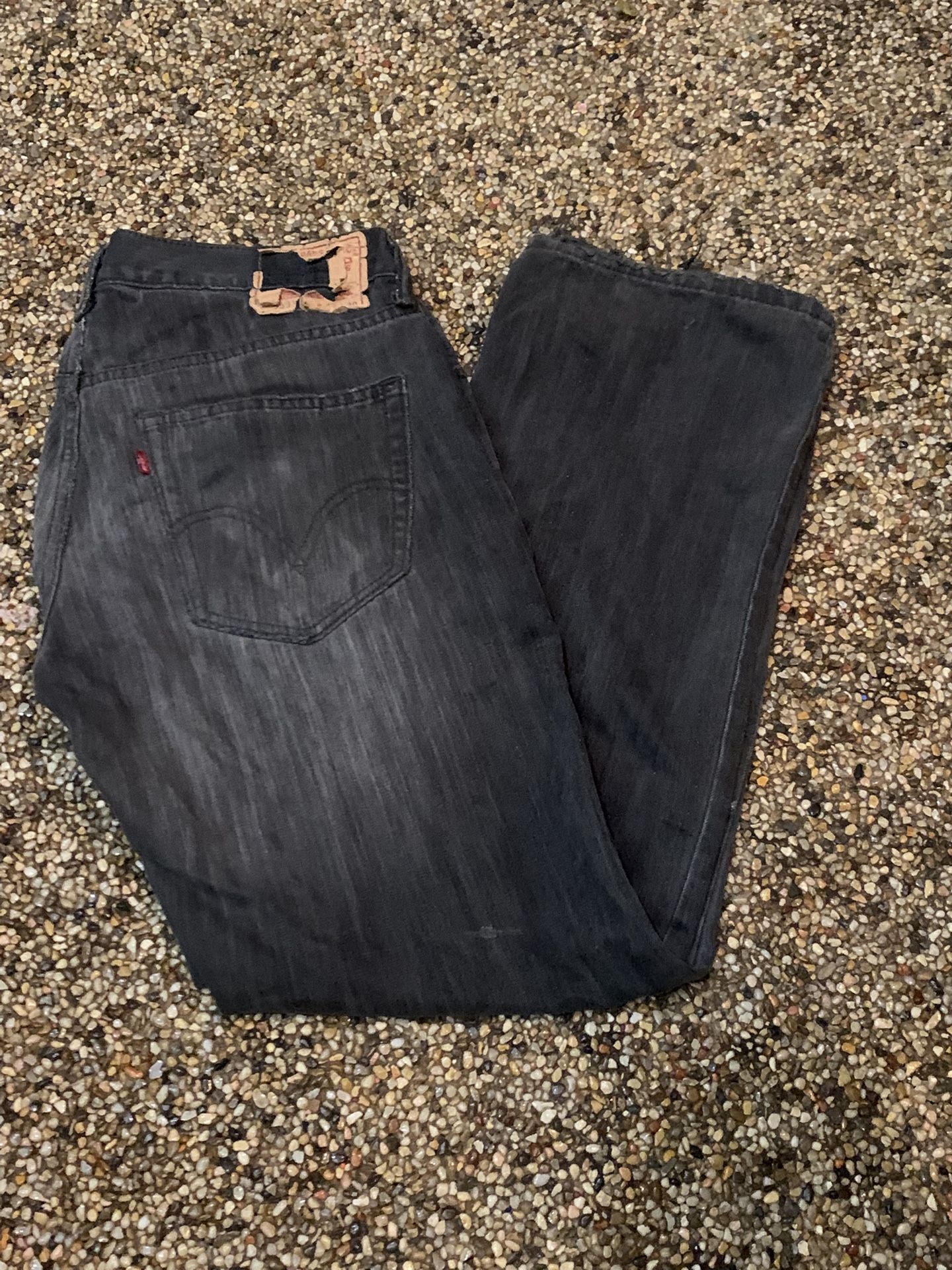 Levi Strauss 559 Relaxed Fit Dark Wash Jeans Mens W32 L30 Black