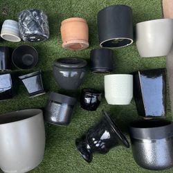 Lot of Ceramic Pots For Indoor Or Outdoor Garden Use