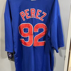 Perez Chicago Cubs Blue Jersey New Size 3XL
