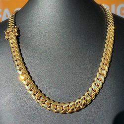 10k solid Yellow Gold Big boy VIP Brand new Cuban link 22” Chain necklace 137.9 grams 9.6mm