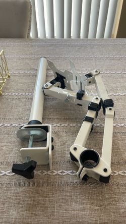 White Dual Monitor Stand