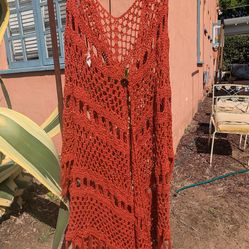 Hand Crocheted Sweater Jacket