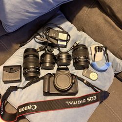 Canon EOS Rebel T4i DSLR Camera Bundle — 50mm f/1.8, 24mm f/2.8, 18–55mm, 55–250mm