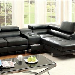Brand New.! 3pc Leather Modern Sectional😍/ Take It home with Only $39down/ Hablamos Español Y Ofrecemos Financiamiento 🙋 