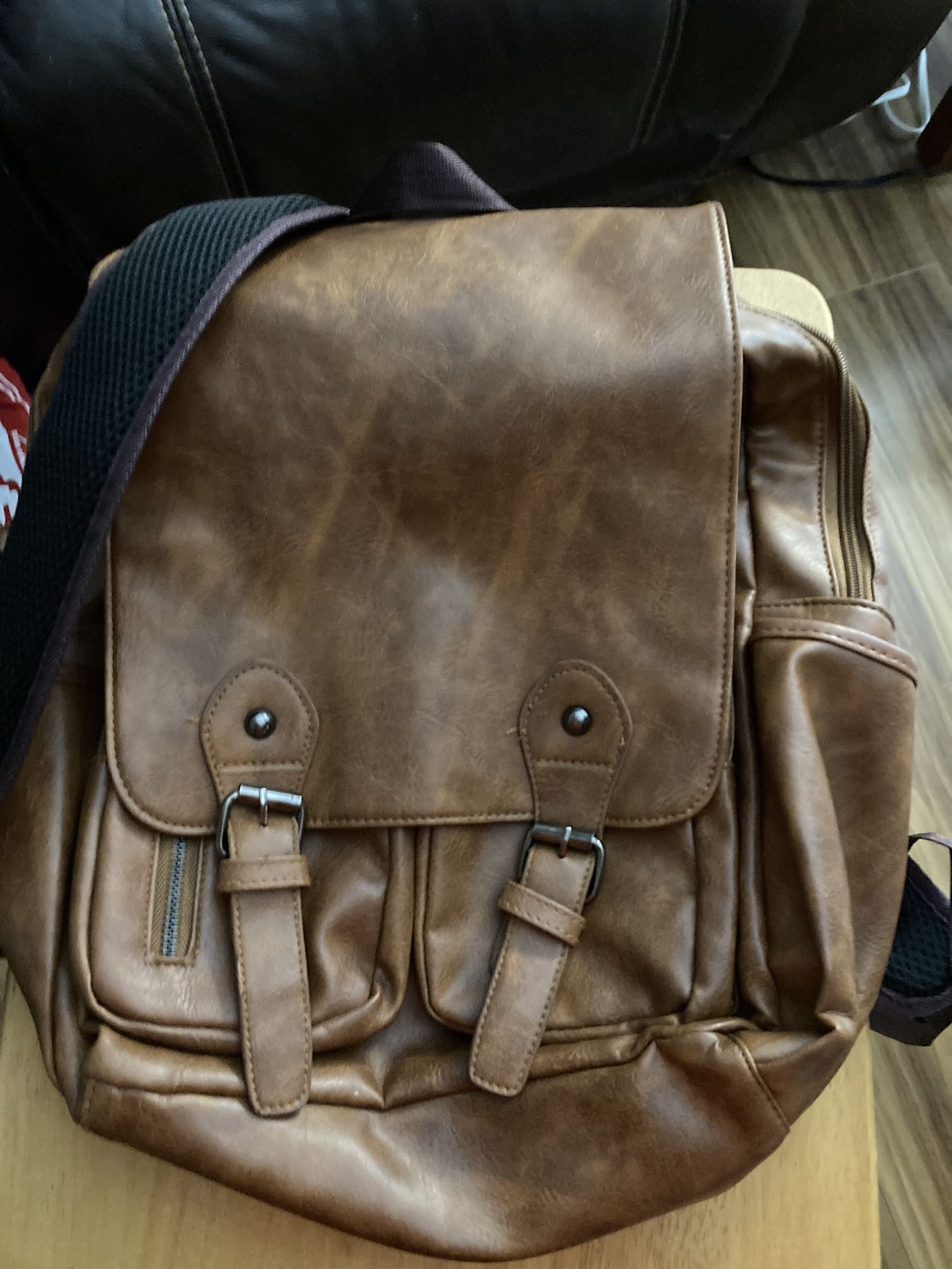 OKPTA Large Light Brown Backpack (14”T X 16”L X 5”W)