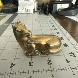 Vintage Gold Gilded Tang Dynasty Horse Metropolitan Museum Of Art Paperweight 