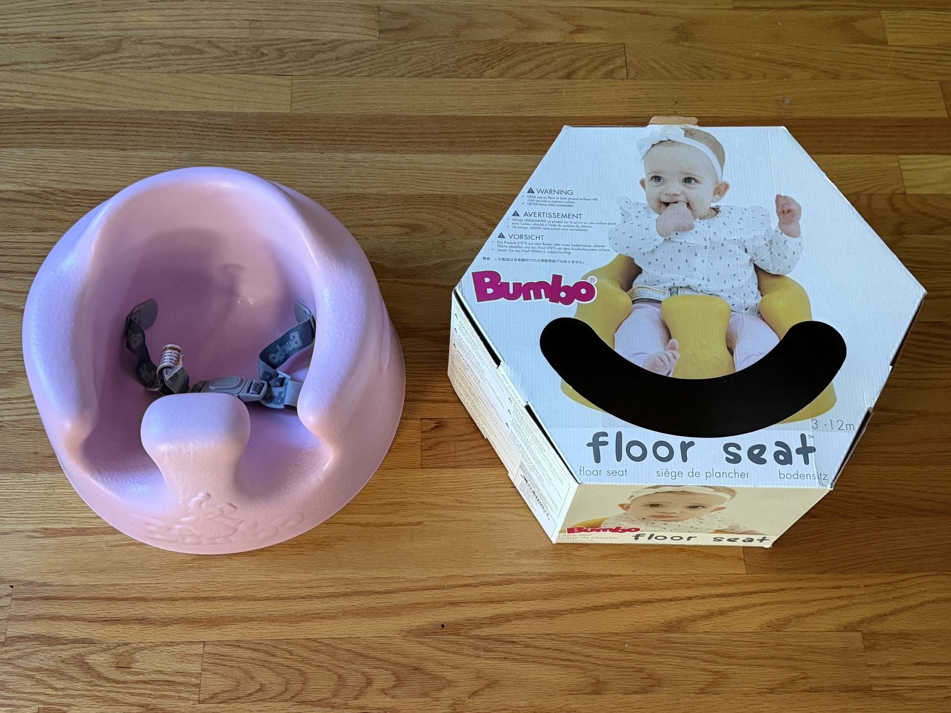 New Pink Baby Seat With Seat Buckles