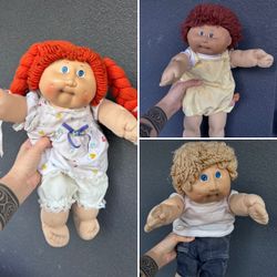Vintage Cabbage Patch Kids Dolls - set of 3