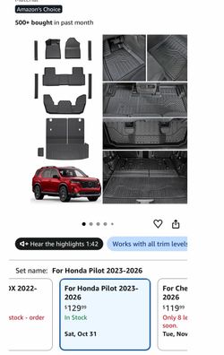 Honda pilot Mats