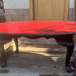 Painted real wood coffee table