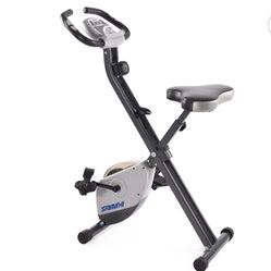 Stamina Cardio Folding Exercise Bike with Heart Rate Sensors and Extra Wide Padded Seat