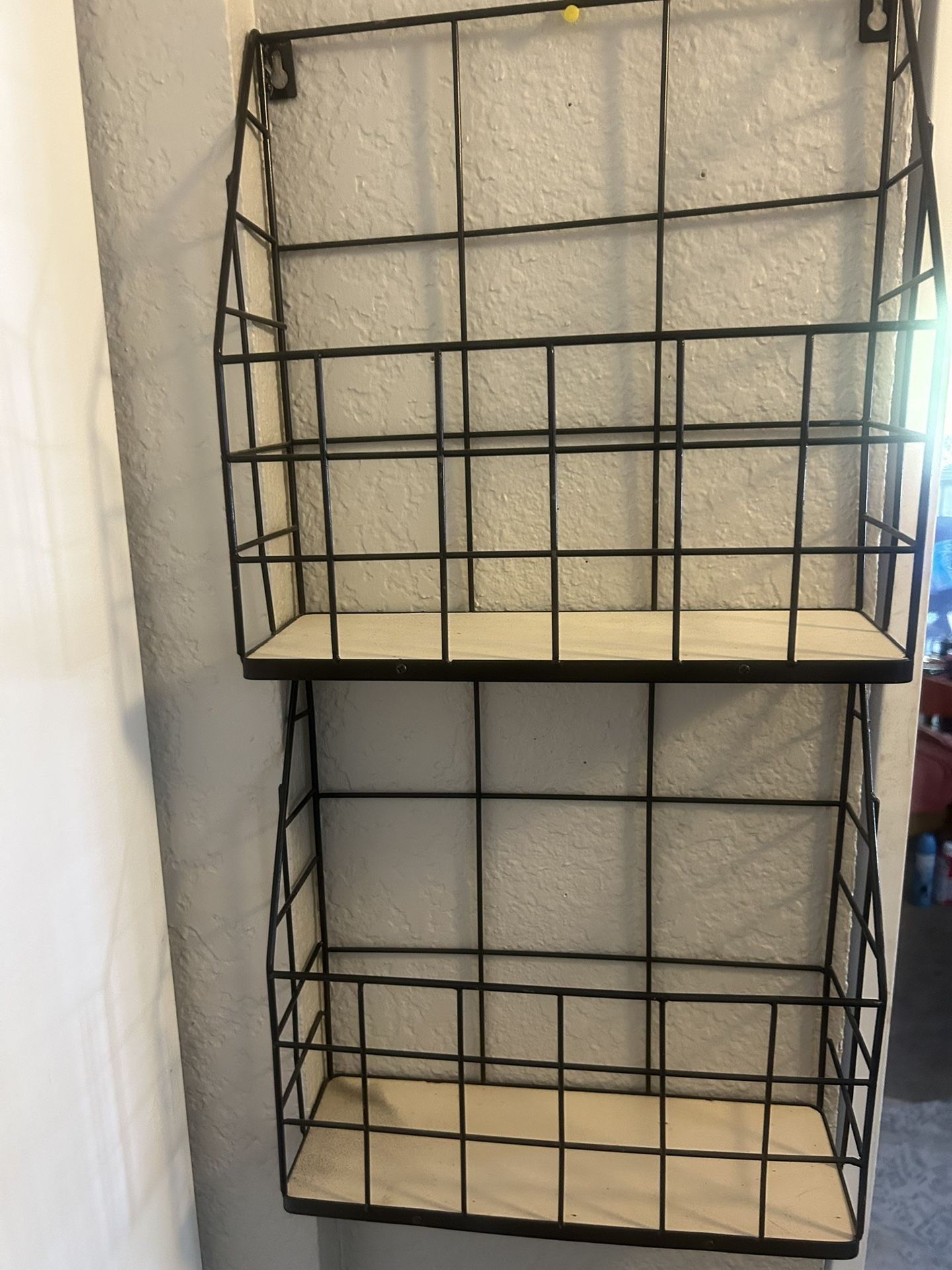 2 Shelf Metal Hanging Shelf Organizer