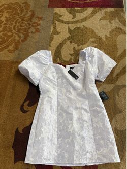 White lulu’s mini dress wedding or bridal shower bachelorette large