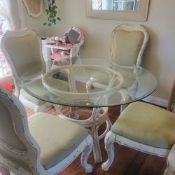 Dining table and chairs