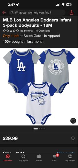 dodgers bodysuit for babies new