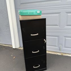 3 Heavy Duty Metal File Lock Drawers. 18” Deep.