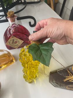 Set of 5 1970s glass parfume bottles