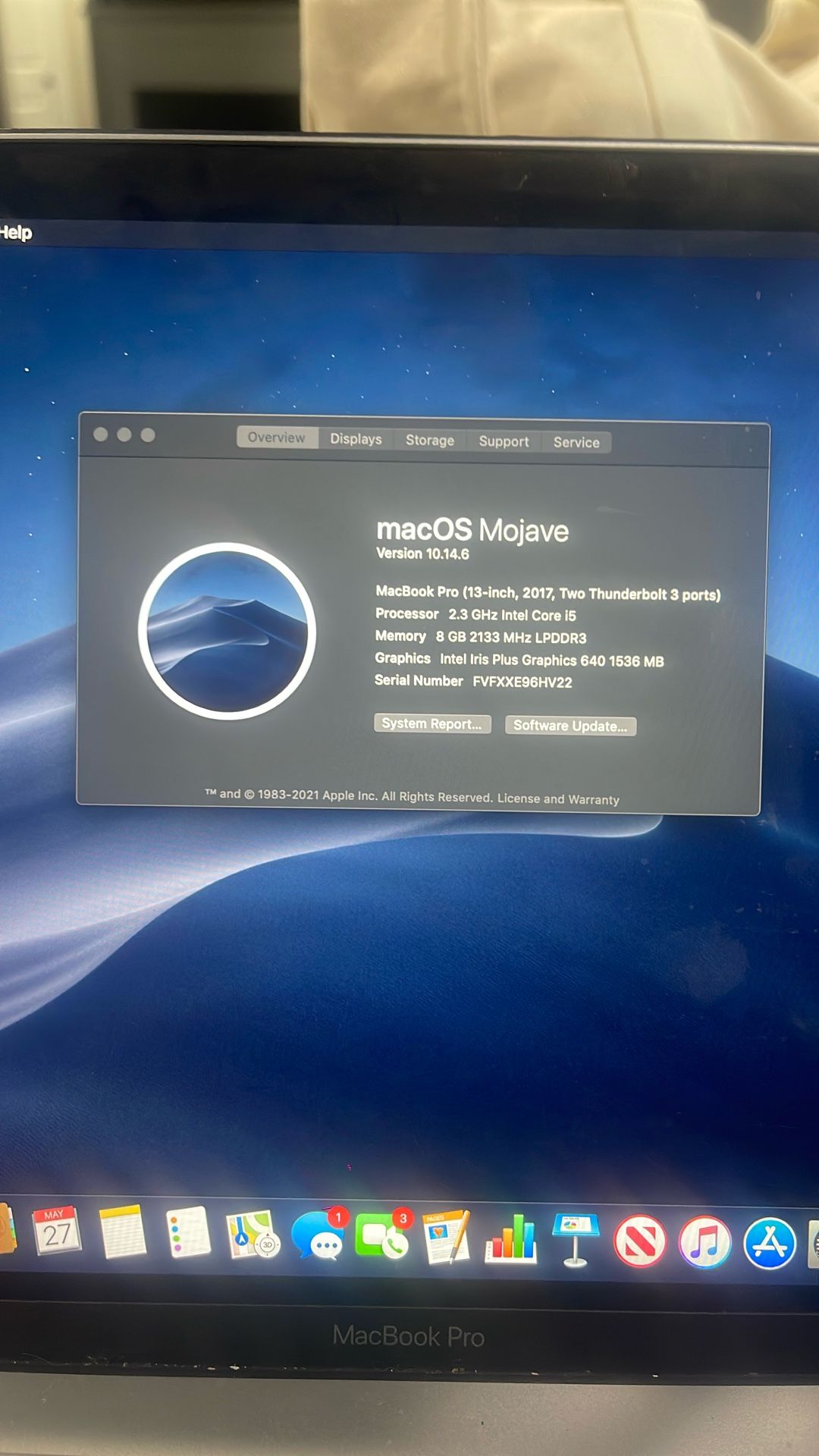 2017 Macbook Pro (specs In Picture)