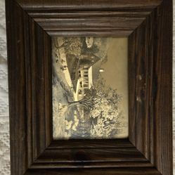 Vintage Currier And Ives Framed Gold Foil 